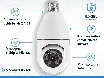 Cámara Bombilla 360° con WiFi: ¡La seguridad de tu hogar en tus manos! ENVIOS A TODO EL MUNDO