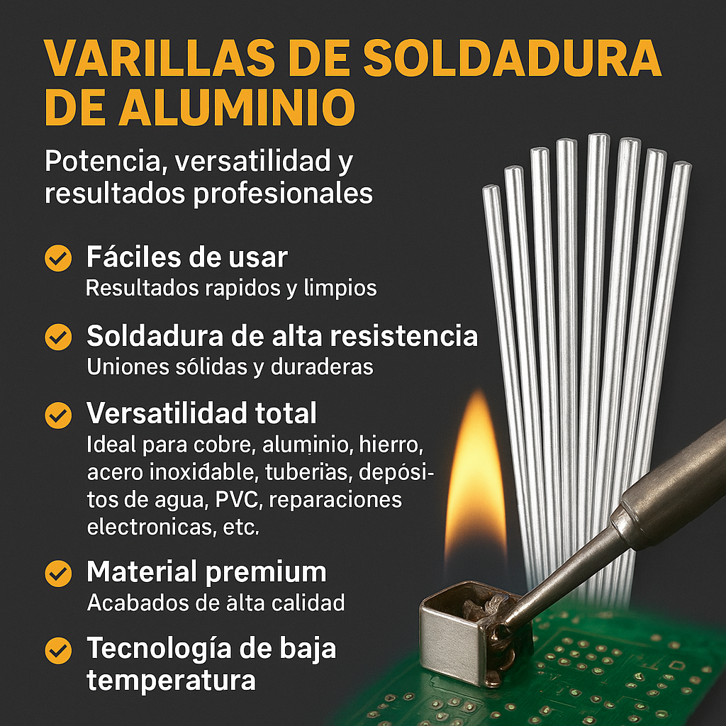 lote de 20 Varillas de Soldadura de Aluminio – Potencia, Versatilidad y Resultados ProfesionaleEnvios a Todo EL Mundo